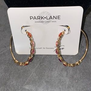 Park Lane Jewelry Sparkle Box February 2024 Multicolored Hoops Gold Tone New Box